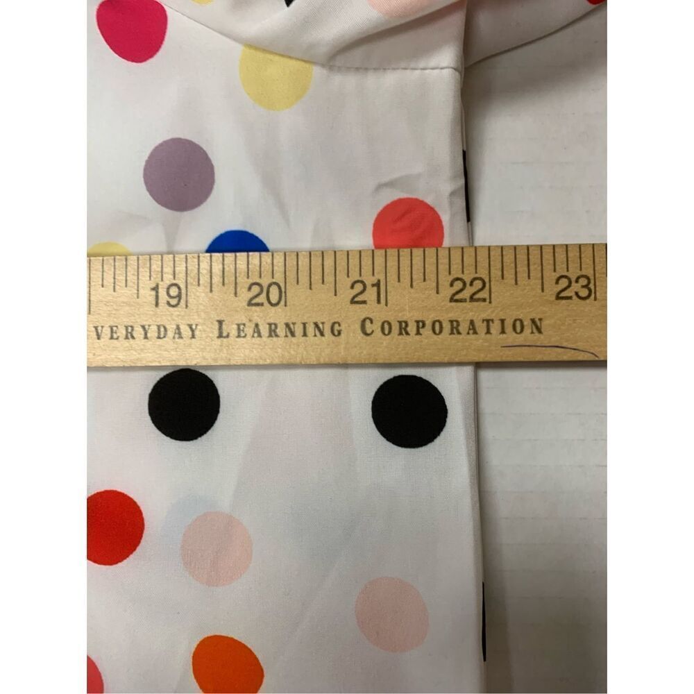 Multicolored Polka Dot Patterned Blouse - image 7
